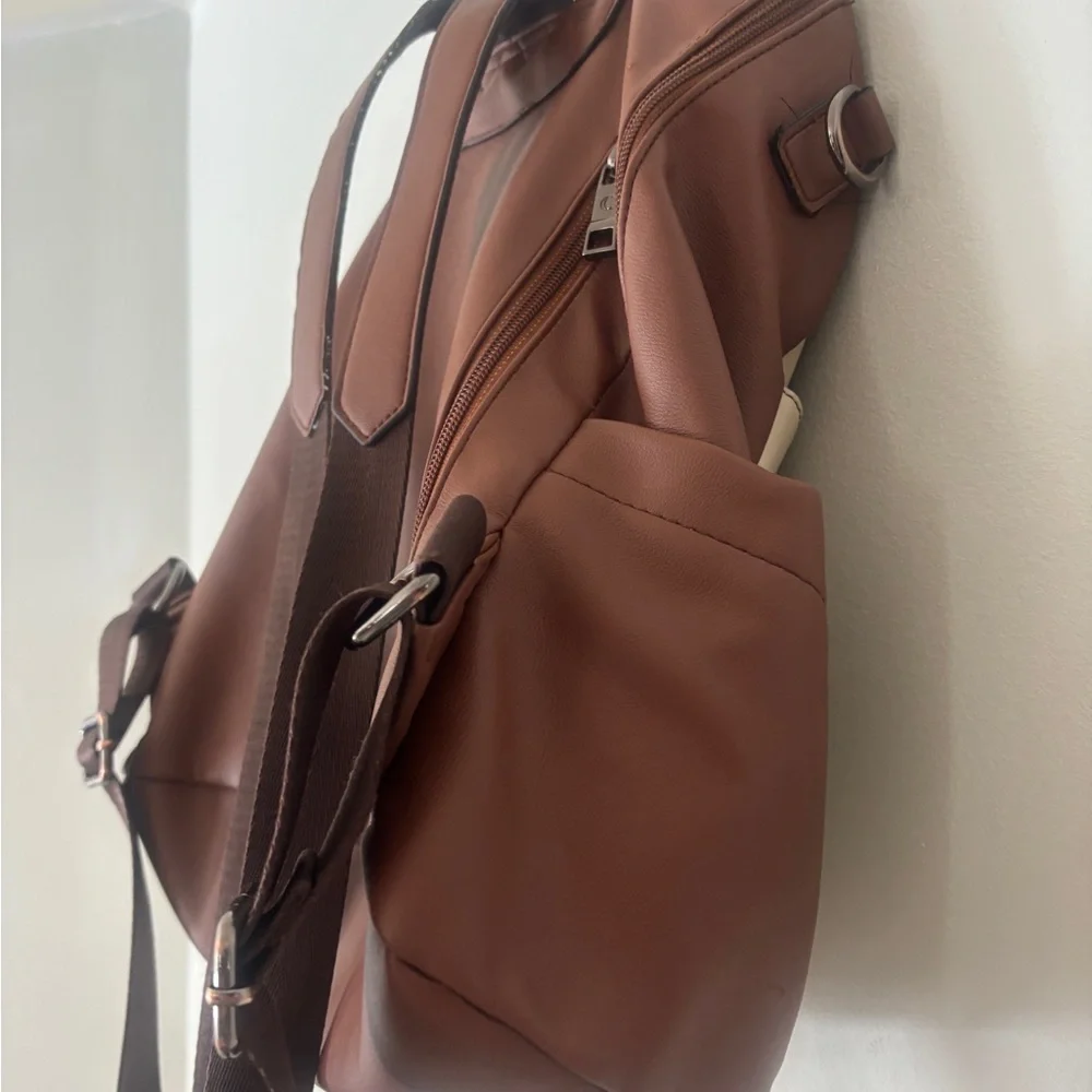 4 for $20 item Two-Tone Brown and Cream Backpack
